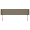 Cabecero de tela gris taupe 183x16x78/88 cm 3