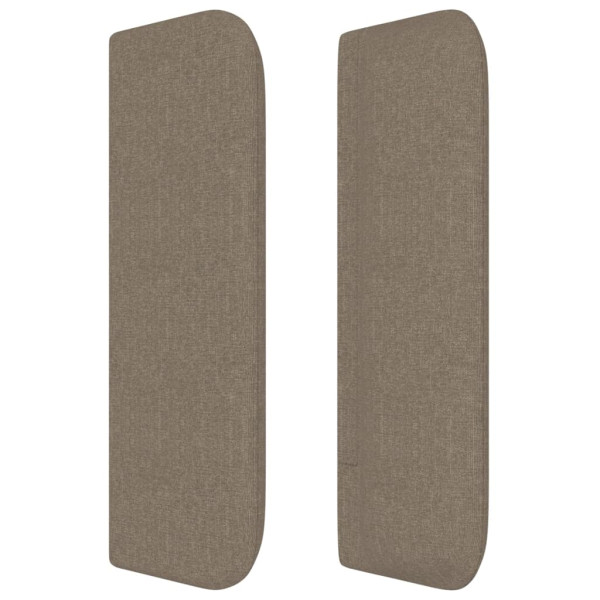 Cabeceira cama abas tecido 183x16x78/88 cm cinzento-acastanhado M 4