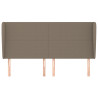 Cabeceira cama abas tecido 183x23x118/128 cm cinza-acastanhado 3
