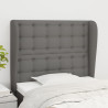 Cabecero con orejas de tela gris oscuro 93x23x118/128 cm 1