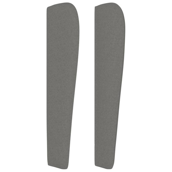 Cabecero con orejas de tela gris oscuro 93x23x118/128 cm M 4