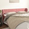 Cabeceira de cama c/ abas veludo 183x23x78/88 cm rosa 1