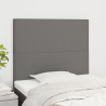 Cabeceros 2 unidades de tela gris oscuro 90x5x78/88 cm 1