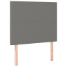 Cabeceira de cama 2 pcs tecido 90x5x78/88 cm cinzento-escuro 2