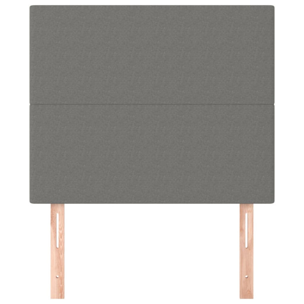 Cabeceira de cama 2 pcs tecido 90x5x78/88 cm cinzento-escuro M 3