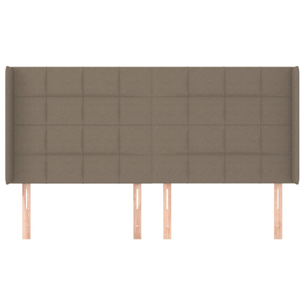 Cabeceira cama abas tecido 163x16x118/128 cm cinza-acastanhado M 3