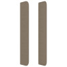 Cabeceira cama abas tecido 163x16x118/128 cm cinza-acastanhado 4