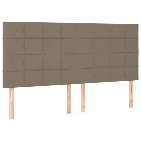 Cabeceiras cama 4 pcs 80x5x78/88 cm tecido cinzento-acastanhado M 2