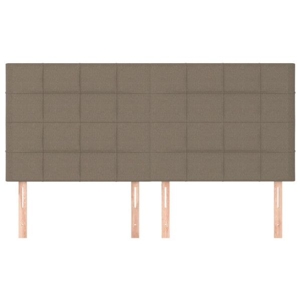 Cabeceros 4 unidades tela gris taupe 80x5x78/88 cm M 3