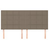 Cabeceros 4 unidades tela gris taupe 80x5x78/88 cm 3