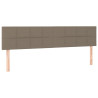 Cabecero con LED de tela gris taupe 160x5x78/88 cm 4