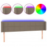 Cabeceira de cama c/ luzes LED 163x16x78/88cm cinza-acastanhado 2