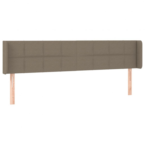 Cabecero con LED de tela gris taupe 163x16x78/88 cm M 3