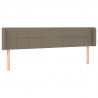 Cabeceira de cama c/ luzes LED 163x16x78/88cm cinza-acastanhado 3