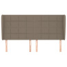 Cabecero con orejas de tela gris taupe 163x23x118/128 cm 3