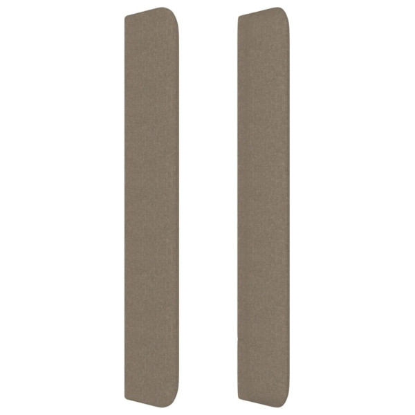Cabeceira cama c/ abas tecido 83x16x118/128cm cinza-acastanhado M 4