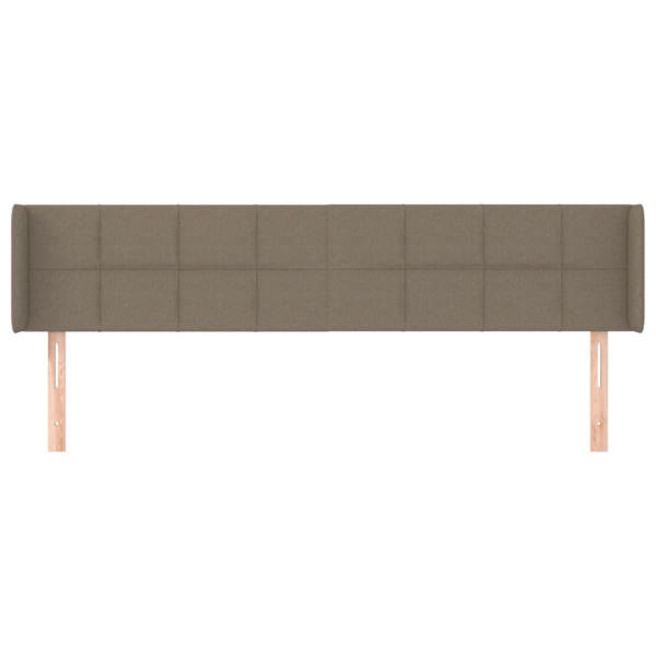 Cabeceira cama abas tecido 163x16x78/88 cm cinzento-acastanhado M 3