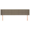 Cabecero de tela gris taupe 163x16x78/88 cm 3
