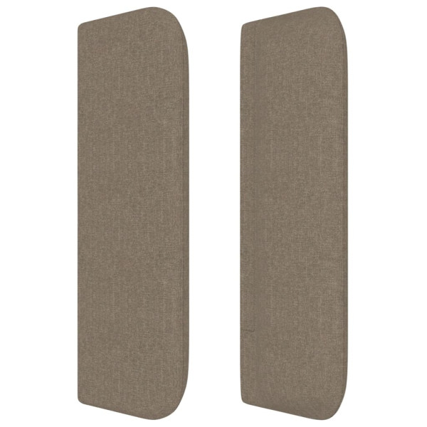 Cabecero de tela gris taupe 163x16x78/88 cm M 4