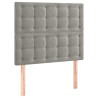 Cabeceira de cama 2 pcs veludo 100x5x78/88 cm cinzento-claro 2