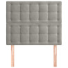 Cabeceros 2 unidades de terciopelo gris claro 100x5x78/88 cm 3