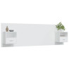 Cabecero de cama con mesitas madera contrachapada blanco 3