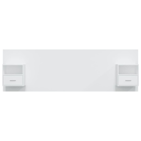 Cabecero de cama con mesitas madera contrachapada blanco M 4