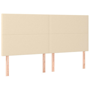 Cabeceira de cama 4 pcs tecido 80x5x78/88 cm creme H