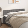 Cabeceros 2 unidades de cuero sintético gris 80x5x78/88 cm 1