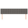 Cabeceros 2 unidades de cuero sintético gris 80x5x78/88 cm 3