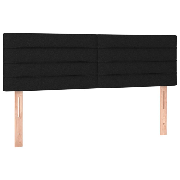 Cabeceros 2 unidades tela negro 72x5x78/88 cm M 2