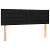 Cabeceros 2 unidades tela negro 72x5x78/88 cm 2