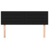 Cabeceros 2 unidades tela negro 72x5x78/88 cm 3