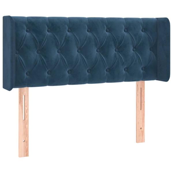 Cabecero de terciopelo azul oscuro 103x16x78/88 cm M 2