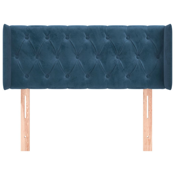 Cabecero de terciopelo azul oscuro 103x16x78/88 cm M 3