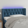 Cabecero con LED de terciopelo azul oscuro 103x16x78/88 cm 1