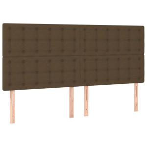 Cabeceros 4 unidades de tela marrón oscuro 80x5x78/88 cm H