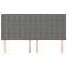Cabeceros 4 unidades de tela gris oscuro 90x5x78/88 cm 3
