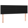 Cabeceira de cama c/ luzes LED tecido 144x5x78/88 cm preto 4