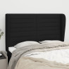 Cabeceira de cama c/ abas tecido 147x23x118/128 cm preto 1