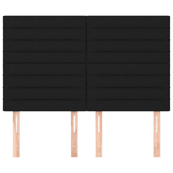 Cabeceira de cama 4 pcs tecido 72x5x78/88 cm preto M 3