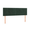 Cabeceira de cama 2 pcs veludo 72x5x78/88 cm verde-escuro 2