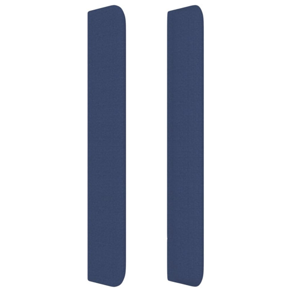 Cabecero con orejas de tela azul 103x16x118/128 cm M 4