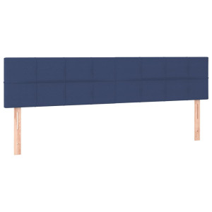 Cabeceros 2 unidades de tela azul 100x5x78/88 cm H