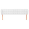 Cabecero de cuero sintético blanco 163x23x78/88 cm 3