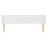 Cabecero de cuero sintético blanco 163x16x78/88 cm 3