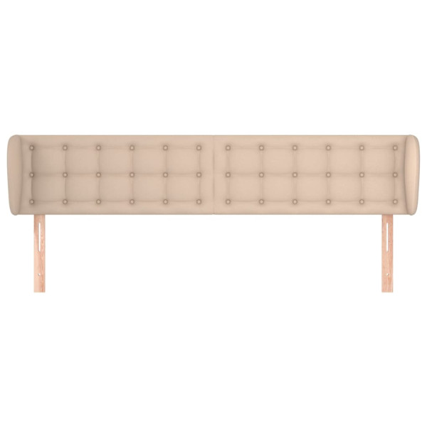 Cabecero de cuero sintético color capuchino 163x23x78/88 cm M 3