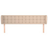 Cabecero de cuero sintético color capuchino 163x23x78/88 cm 3