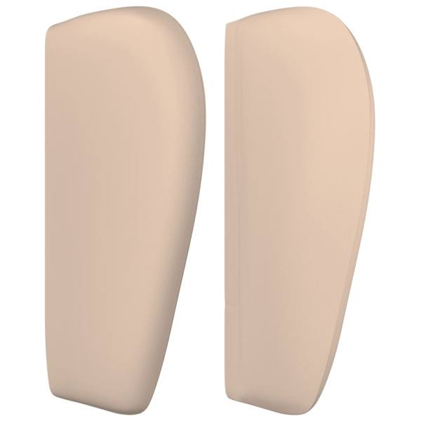 Cabeceira cama abas couro artificial 163x23x78/88 cm cappuccino M 4