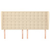 Cabecero con orejas de tela color crema 183x23x118/128 cm 3